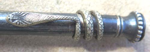 STERLING PENCIL WITH SNAKE CLIP